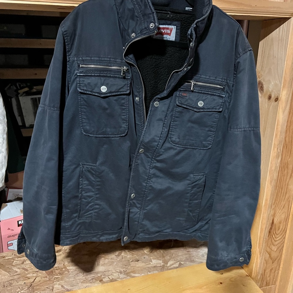 Levi's Men's Dark Gray Military Jacket
